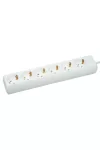 GAO 0512392555 Asztali elosztó 6-os, 5m, 3x1.5, fehér; 250V, 10A, 5.0m, H05VV-F 3x1.5mm² , IP20