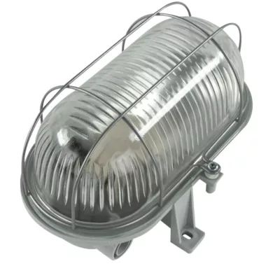 GAO 0590130555 Hajólámpa, ovális, fémrácsos 100W, szürke R GAO 0590130555 Hajólámpa, ovális, fémrácsos 100W, szürke R