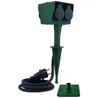 GAO 0595009555 Kerti leszúrható dugalj 4-es, 1.4m H07RN-F 3x1.5 IP44