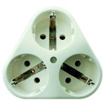 GAO 10080 Grounded Socket, Cream 3, Recessed; 230V, 16A