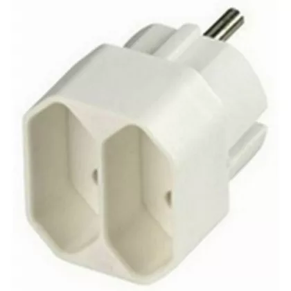   GAO 12710 Földeletlen 2-es elosztó, 2, 5A, fehér; 250V, 2.5A