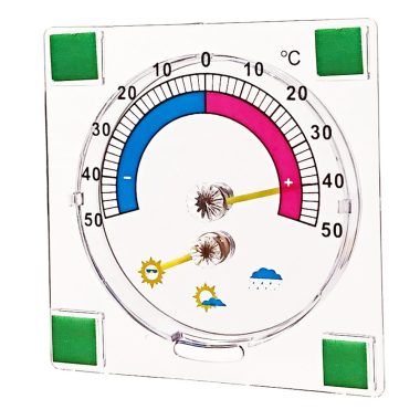 GAO 3000990 Hőmérő/ időjárás előrejelző 90x90 átlátszó