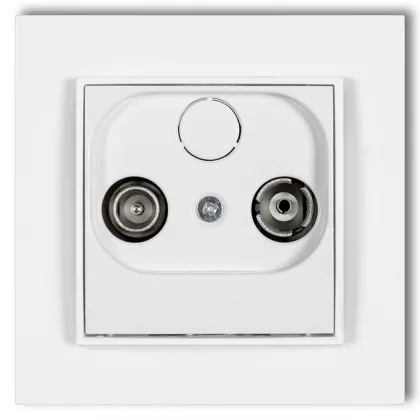   GAO 4110H MINI TV aljzat (átmenő 9dB), kerettel, fehér színben