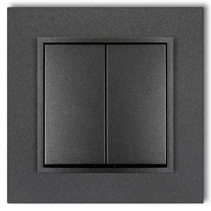   GAO 4115H MINI csillárkapcsoló, kerettel, metál grafit színben