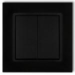   GAO 4129H MINI csillárkapcsoló, kerettel, matt fekete színben