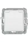 GAO 4154H MINI egyes dugalj, csapfedeles, fehér színben, IP44