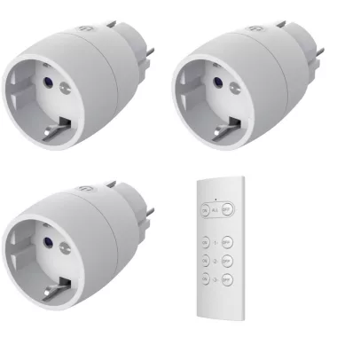 GAO 4520H Távirányítós szett, 1 távirányító + 3 dugalj, 30m, max.3x3680W, mini