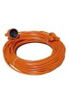 GAO 6643H Földelt lengő hosszabbító, 30m, H05VV-F 3x1,5, narancs, IP20