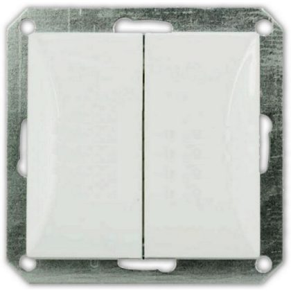   GAO 8704H OPAL recessed double toggle switch without frame, white