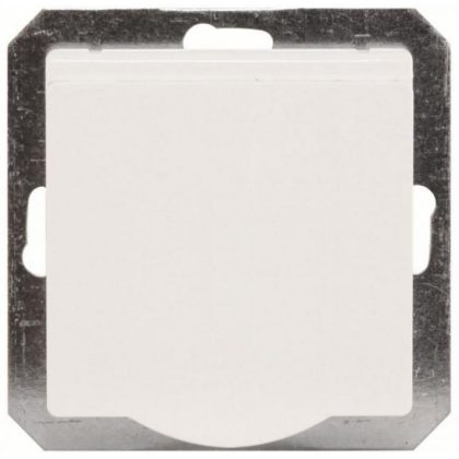   GAO 8706H OPAL Recessed Socket, Single, Frameless, Grounded Pin Cover, White