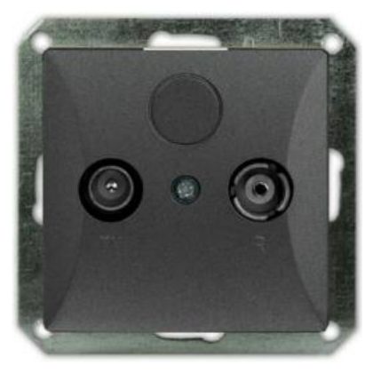   GAO 8716H OPAL flush-mounted RTV socket without frame, graphite
