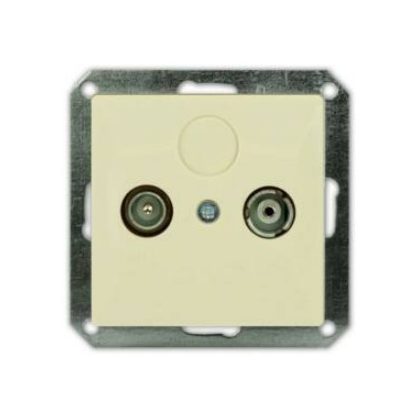 GAO 8728H OPAL flush-mounted RTV socket without frame, beige