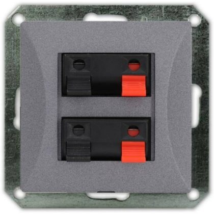   GAO 8760H OPAL recessed double speaker socket without frame, graphite