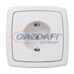 GAO DW-25896 2P+F süllyesztett dugalj 16A IP20 fehér