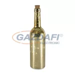   HOME GB 31/GD dekorációs üveg LED füzérrel, 7,5x30 cm, arany