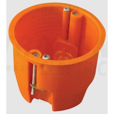 TRACON GD60 Gipszkarton doboz, mély, fedél nélkül, narancssárga 65×60mm, IP44, 100 db/csomag