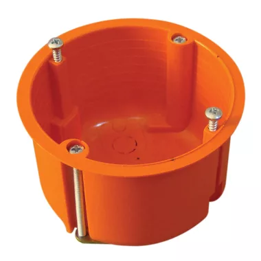 TRACON GD6021 Gipszkarton doboz, sima, fedél nélkül, narancssárga 65×45mm TRACON GD6021 Gipszkarton doboz, sima, fedél nélkül, narancssárga 65×45mm
