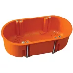   TRACON GD71D Gipszkarton doboz, dupla, fedél nélkül, narancssárga 140×65×45mm