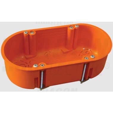 TRACON GD71D Plasterboard box, double, without lid, orange 140 × 65 × 45mm, IP44, 25 pcs / pack
