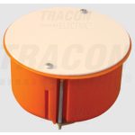   TRACON GD8021 Gipszkarton doboz, sima, fedéllel, narancssárga 80×45mm, IP44, 50 db/csomag