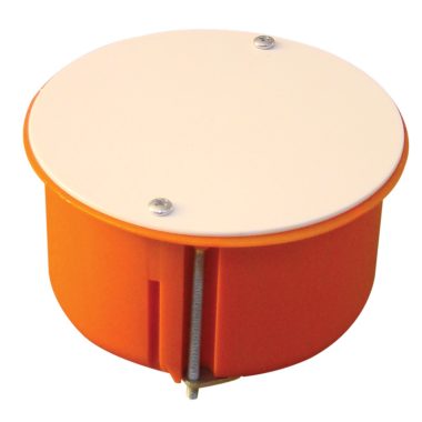 TRACON GD8021 Gipszkarton doboz, sima, fedéllel, narancssárga 80×45mm TRACON GD8021 Gipszkarton doboz, sima, fedéllel, narancssárga 80×45mm