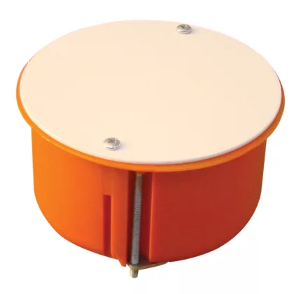 TRACON GD8021 Gipszkarton doboz, sima, fedéllel, narancssárga 80×45mm TRACON GD8021 Gipszkarton doboz, sima, fedéllel, narancssárga 80×45mm
