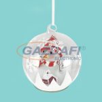   HOME GLG 13/RD LED-es üveggömb hóemberrel, színváltó, 13 cm