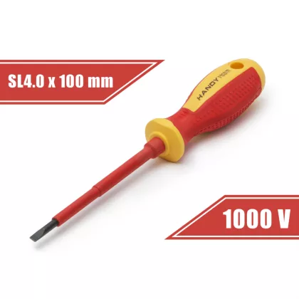 HANDY 10562 Csavarhúzó - 0,8 x 4 x 100 mm - 1000V-ig szigetelt HANDY 10562 Csavarhúzó - 0,8 x 4 x 100 mm - 1000V-ig szigetelt