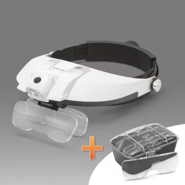 HANDY 10794A Fejpántos nagyító LED világítással, dupla lencsével