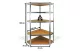 GLOBIZ 10846 Fémpolc állvány - sarok - 5 szintes - fém - max. 175 kg - 180 x 90 x 30 cm