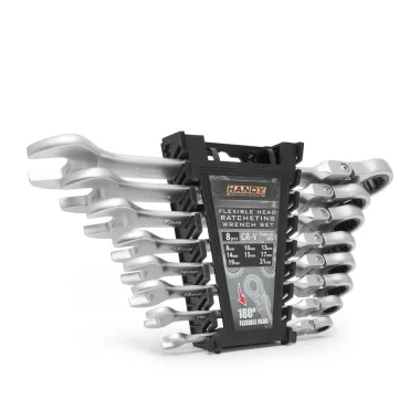 HANDY 10870 Racsnis csillag-villáskulcs készlet - 8,10,13,14,15,17,19, 21 mm - flexibilis fejjel HANDY 10870 Racsnis csillag-villáskulcs készlet - 8,10,13,14,15,17,19, 21 mm - flexibilis fejjel