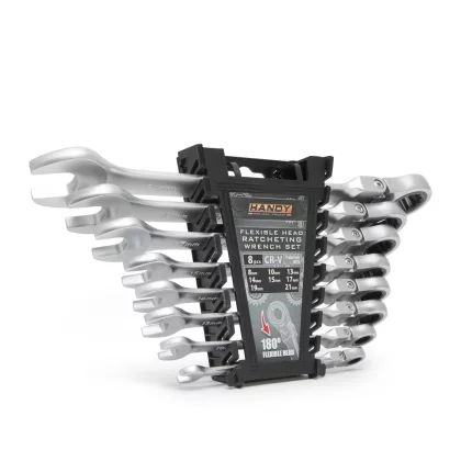 HANDY 10870 Racsnis csillag-villáskulcs készlet - 8,10,13,14,15,17,19, 21 mm - flexibilis fejjel HANDY 10870 Racsnis csillag-villáskulcs készlet - 8,10,13,14,15,17,19, 21 mm - flexibilis fejjel