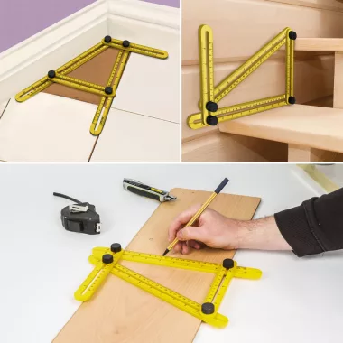 HANDY 11004 Műanyag négyoldalú vonalzó, szögmásoló