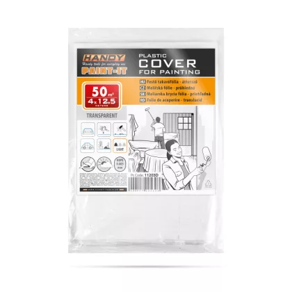 HANDY 11203D Festő takarófólia - HDPE - 5 mikron - 4 x 12,5 m HANDY 11203D Festő takarófólia - HDPE - 5 mikron - 4 x 12,5 m