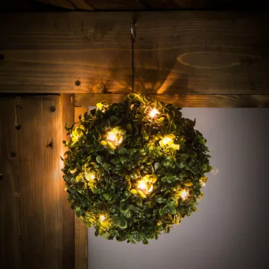 GARDEN OF EDEN 11359 Szolár bukszus - felakasztható - 25 cm - 20 melegfehér LED GARDEN OF EDEN 11359 Szolár bukszus - felakasztható - 25 cm - 20 melegfehér LED