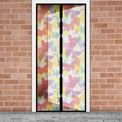 GARDEN OF EDEN 11398K Szúnyogháló függöny ajtóra - mágneses - 100 x 210 cm - színes pillan