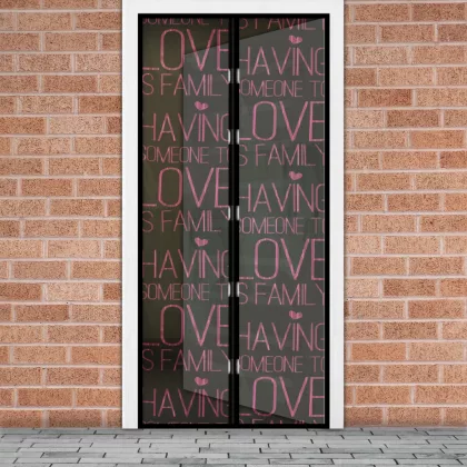   GARDEN OF EDEN 11398M Szúnyogháló függöny ajtóra - mágneses - 100 x 210 cm - "Love"
