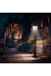 GARDEN OF EDEN 11404 LED-es szolár lámpa - kandeláber - 120 cm - 10 LED - fekete - melegfehér