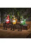 GARDEN OF EDEN 11428C Szolár manók lábbal - 3 féle - 3 melegfehér LED - 13,5 cm