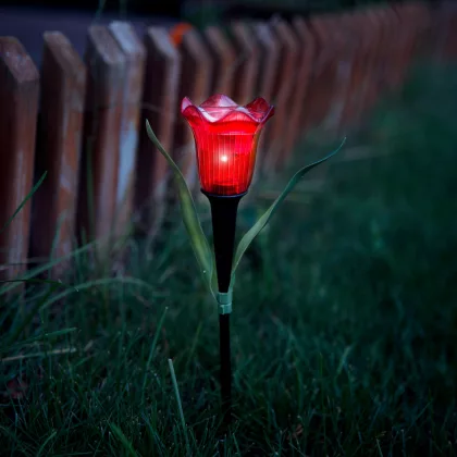 GARDEN OF EDEN 11750 LED-es szolár tulipánlámpa - sárga / piros / rózsaszín - 31 cm - 24 db / kínáló GARDEN OF EDEN 11750 LED-es szolár tulipánlámpa - sárga / piros / rózsaszín - 31 cm - 24 db / kínáló