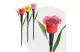 GARDEN OF EDEN 11750 LED-es szolár tulipánlámpa - sárga / piros / rózsaszín - 31 cm - 24 db / kínáló