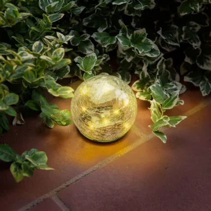 GARDEN OF EDEN 11760A Leszúrható szolár üveggömb - 10 cm - 10 melegfehér LED GARDEN OF EDEN 11760A Leszúrható szolár üveggömb - 10 cm - 10 melegfehér LED