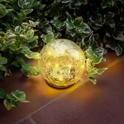 GARDEN OF EDEN 11760B Leszúrható szolár üveggömb - 12 cm - 15 melegfehér LED GARDEN OF EDEN 11760B Leszúrható szolár üveggömb - 12 cm - 15 melegfehér LED