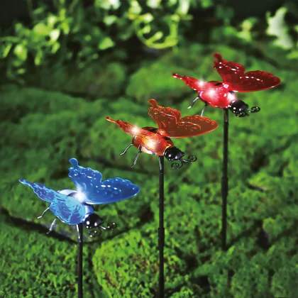 GARDEN OF EDEN 11772 Szolár lámpa - leszúrható / függeszthető - pillangó - többféle - 12 x 6 x 21,5 cm - 4 LED GARDEN OF EDEN 11772 Szolár lámpa - leszúrható / függeszthető - pillangó - többféle - 12 x 6 x 21,5 cm - 4 LED