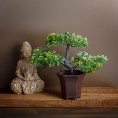 GLOBIZ 11895 Műnövény dekoráció - bonsai fa - 25 x 9 cm