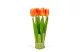 GLOBIZ 11897D Műnövény dekoráció - tulipán - narancssárga - 26 x 6,5 cm