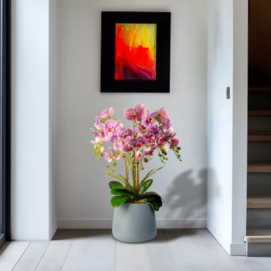 GLOBIZ 11899A Műnövény dekoráció - orchidea - lila - 83 cm GLOBIZ 11899A Műnövény dekoráció - orchidea - lila - 83 cm