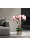 GLOBIZ 11900A Műnövény dekoráció - orchidea - rózsaszín - 58 cm