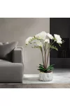 GLOBIZ 11900B Műnövény dekoráció - orchidea - fehér - 58 cm GLOBIZ 11900B Műnövény dekoráció - orchidea - fehér - 58 cm