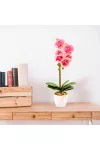 GLOBIZ 11901A Műnövény dekoráció - orchidea - rózsaszín - 48 cm